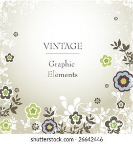 vintage flora wallpaper