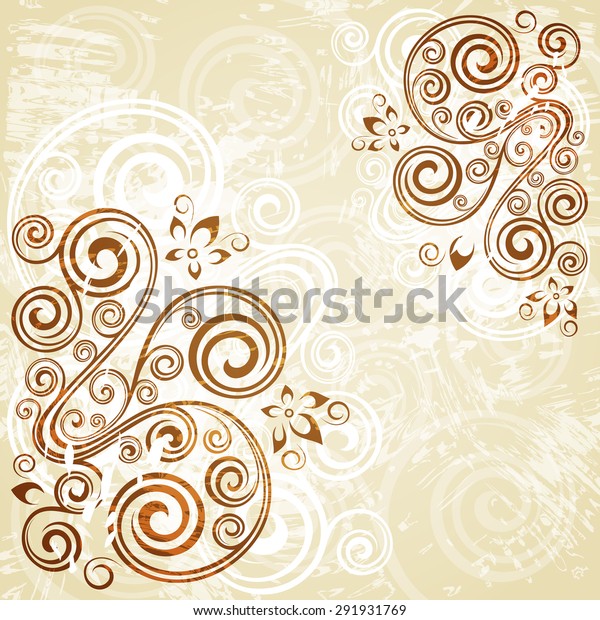 Vintage Floral Backdrop Stock Vector (Royalty Free) 291931769