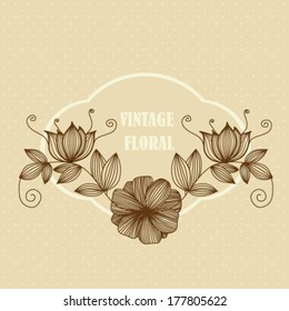 Vintage floral background 