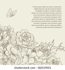 Vintage floral background