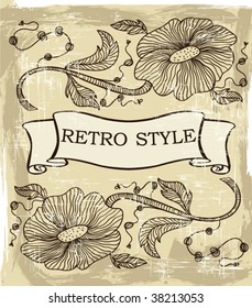 Vintage floral background