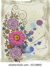 Vintage floral background