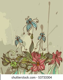 Vintage floral background