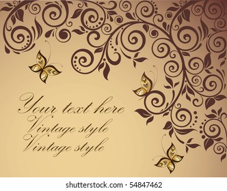 Vintage floral background