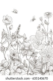 Vintage floral background