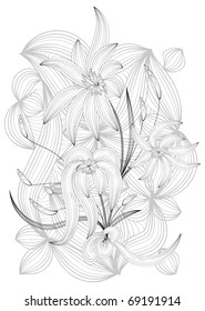 Fondo floral vintado