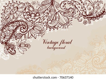 Vintage floral background
