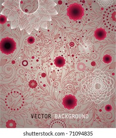 Vintage floral Background.