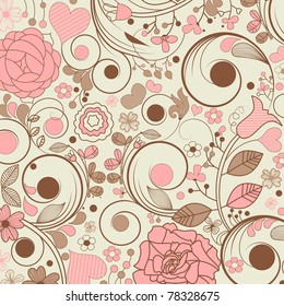 Fondo floral vintage