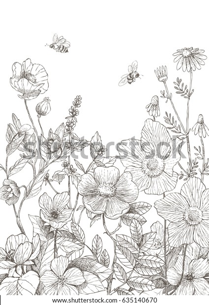 ビンテージ花柄の背景 のベクター画像素材 ロイヤリティフリー
