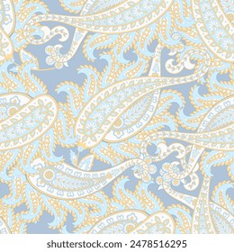 Vintage floral background. Damask paisley seamless vector pattern