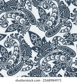 Vintage floral background. Damask paisley seamless vector pattern