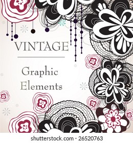 vintage floral background design