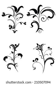 Vintage floral background  Element for design.
