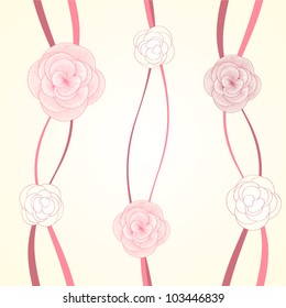 Vintage floral background with flower begonia.