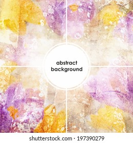 Vintage floral background. Grunge background. Old texture. 