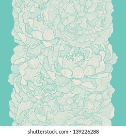 Vintage floral background made of peony. Seamless pattern can be used for wallpapers, pattern fills, web page backgrounds,surface textures. Gorgeous seamless  