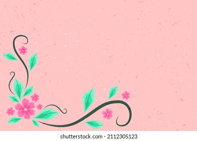 vintage floral background with old paper and grunge texture effect