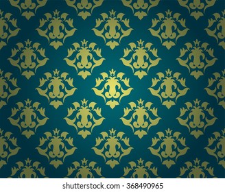 Vintage floral background pattern, vector illustration.