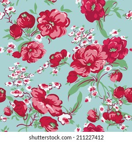 Antecedentes florales vintage - patrón sin fisuras para el diseño y el scrapbook - en vector