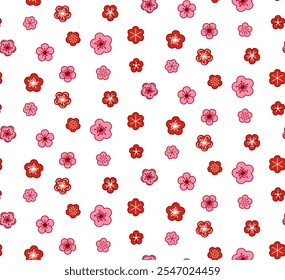 Vintage floral background. Floral seamless pattern with small pink flowers on a transparent background. Seamless pattern for design and fashion prints. Ditsy style. Stock vector illustration.