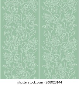 Vintage floral background. Seamless pattern with daisies. Flowers ornament.