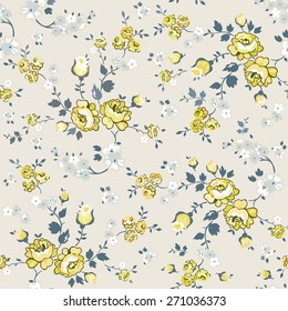 Fondo floral vintage - patrón transparente para el diseño y el scrapbook - en vector