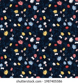 Vintage floral background  Seamless vector pattern for design and fashion prints