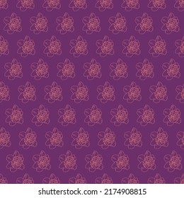 Fondo floral vintage. Patrón vectorial transparente para el diseño y las impresiones de moda. Esquema de flores con flores pequeñas. Estilo marrón. Vector de material.