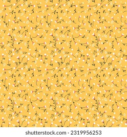 Vintage floral background Seamless vector pattern on muster background