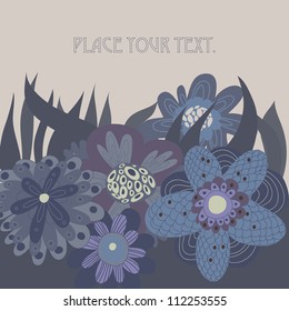 Vintage floral background. Vector.