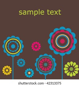 Vintage floral background. vector.