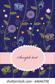 vintage floral background. vector