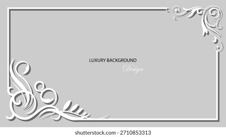 Vintage floral background vector design. White background with vintage floral. Suit for banner, invitation card, award, certificate, and others