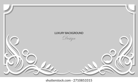 Diseño de Vector de fondo floral de Antiguas. Fondo blanco con floral vintage. Traje para el Anuncio, tarjeta de la invitación, premio, certificado, y otros