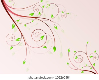 Vintage floral background with vector flowers