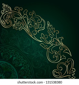 Vintage floral background. Vector illustration.
