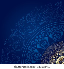Vintage floral background. Vector illustration.