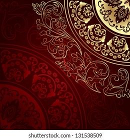 Vintage floral background. Vector illustration.