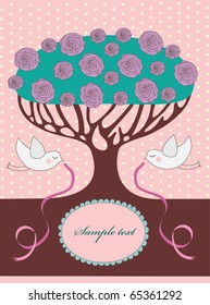 vintage floral background. vector illustration