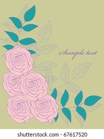 vintage floral background. vector illustration