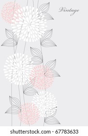 vintage floral background. vector illustration