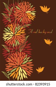 vintage floral background. vector illustration