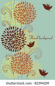 vintage floral background. vector illustration