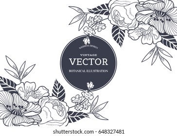 vintage floral design corner