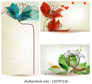 Vintage floral backgrounds