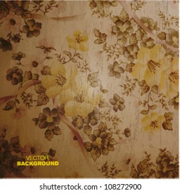 Vintage floral background.Vector design.