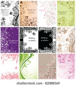 Vintage floral banners