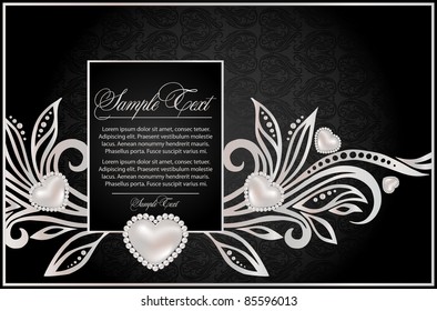 vintage floral black background