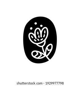 Vintage floral bold Letter O Logo spring. Classic O Summer Letter Design Vector with Black Color and Floral Hand Drawn with monoline pattern.